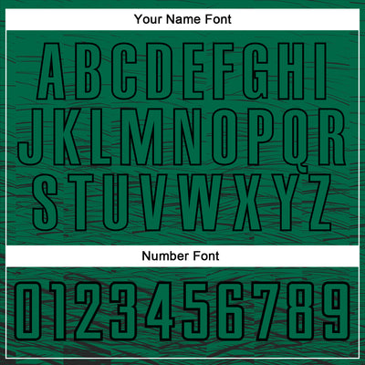 Custom Kelly Green Black Sublimation Soccer Uniform Jersey