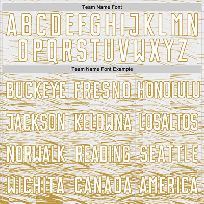 Custom Old Gold White Sublimation Soccer Uniform Jersey