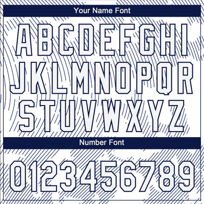 Custom White White-Navy 3D Pattern Two-Button Unisex Softball Jersey