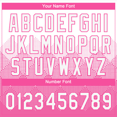 Custom Pink White 3D Pattern Gradient Square Shapes Two-Button Unisex Softball Jersey