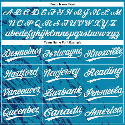 Custom Teal White-Royal 3D Pattern Two-Button Unisex Softball Jersey