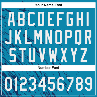 Custom Teal White-Royal 3D Pattern Two-Button Unisex Softball Jersey