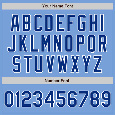 Custom Light Blue Royal-White Two-Button Unisex Softball Jersey