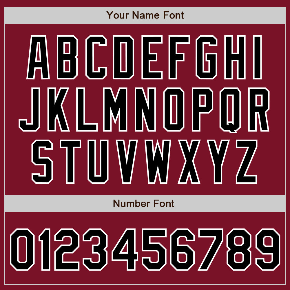 Custom Crimson Black-White Two-Button Unisex Softball Jersey