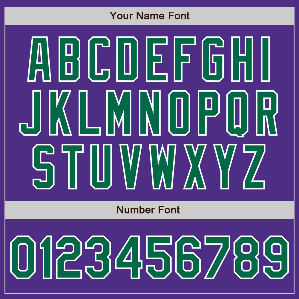 Custom Purple Kelly Green-White Two-Button Unisex Softball Jersey