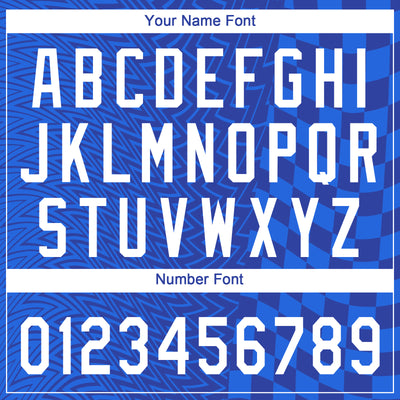 Custom Royal White-Navy 3D Pattern Two-Button Unisex Softball Jersey