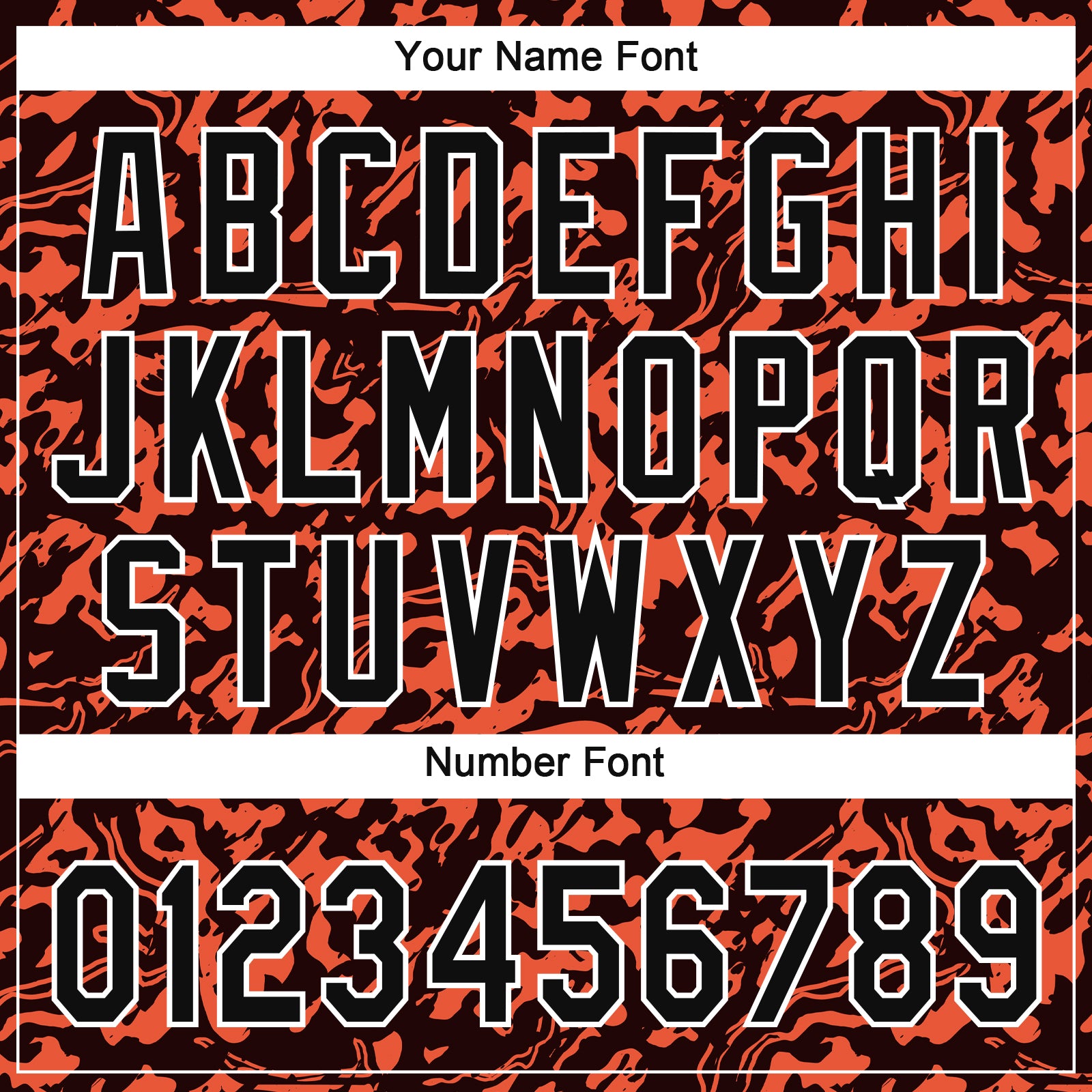 Custom Orange Black-White 3D Pattern Two-Button Unisex Softball Jersey