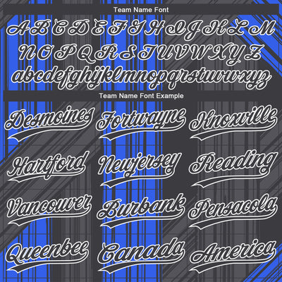 Custom Royal Black-White 3D Pattern Two-Button Unisex Softball Jersey