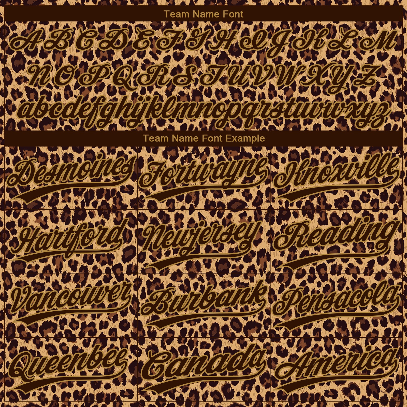 Custom Brown Brown-Old Gold 3D Pattern Leopard Two-Button Unisex Softball Jersey