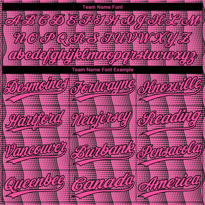 Custom Pink Pink-Black 3D Pattern Two-Button Unisex Softball Jersey