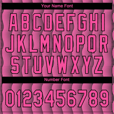 Custom Pink Pink-Black 3D Pattern Two-Button Unisex Softball Jersey