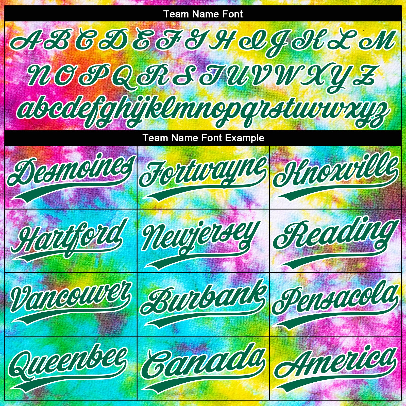 Custom Tie Dye Kelly Green-White 3D Rainbow Two-Button Unisex Softball Jersey