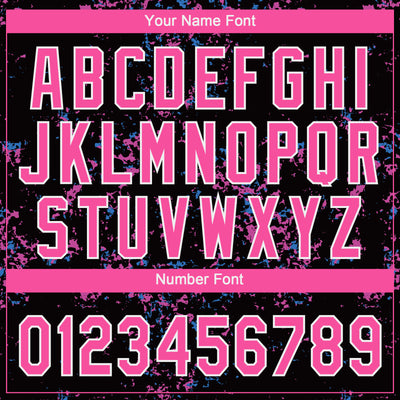 Custom Black Pink-White 3D Pattern Two-Button Unisex Softball Jersey