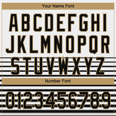 Custom White Black-Old Gold 3D Pattern Two-Button Unisex Softball Jersey