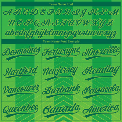 Custom Neon Green Kelly Green 3D Pattern Two-Button Unisex Softball Jersey