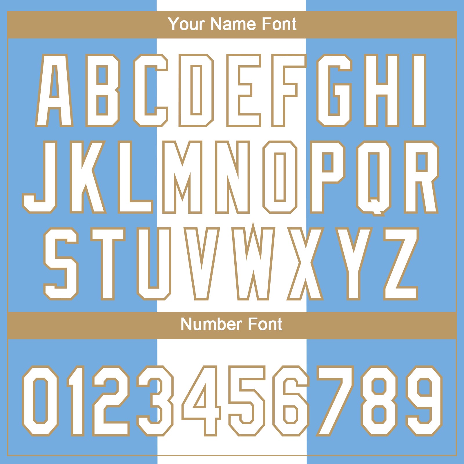 Custom Light Blue White-Old Gold 3D Pattern Two-Button Unisex Softball Jersey