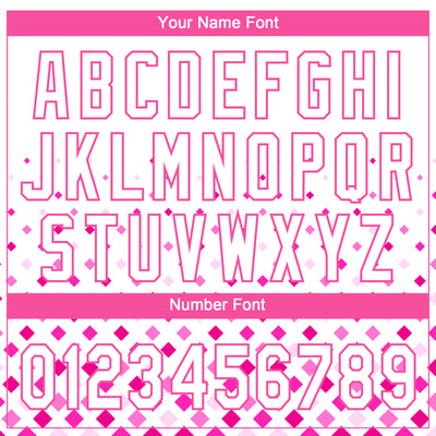 Custom Pink White 3D Pattern Two-Button Unisex Softball Jersey