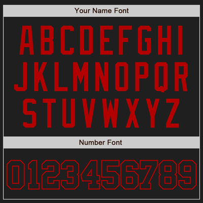 Custom Black Black-Red Two-Button Unisex Softball Jersey