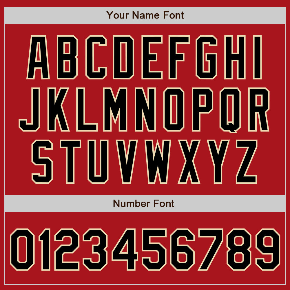 Custom Red Black-City Cream Two-Button Unisex Softball Jersey