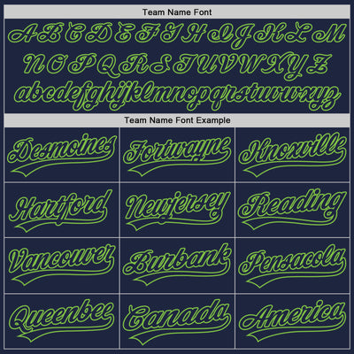 Custom Navy Navy-Neon Green Two-Button Unisex Softball Jersey