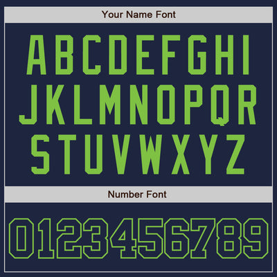 Custom Navy Navy-Neon Green Two-Button Unisex Softball Jersey