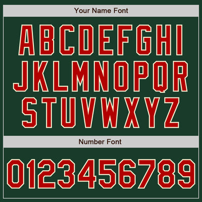 Custom Green Red-Cream Two-Button Unisex Softball Jersey