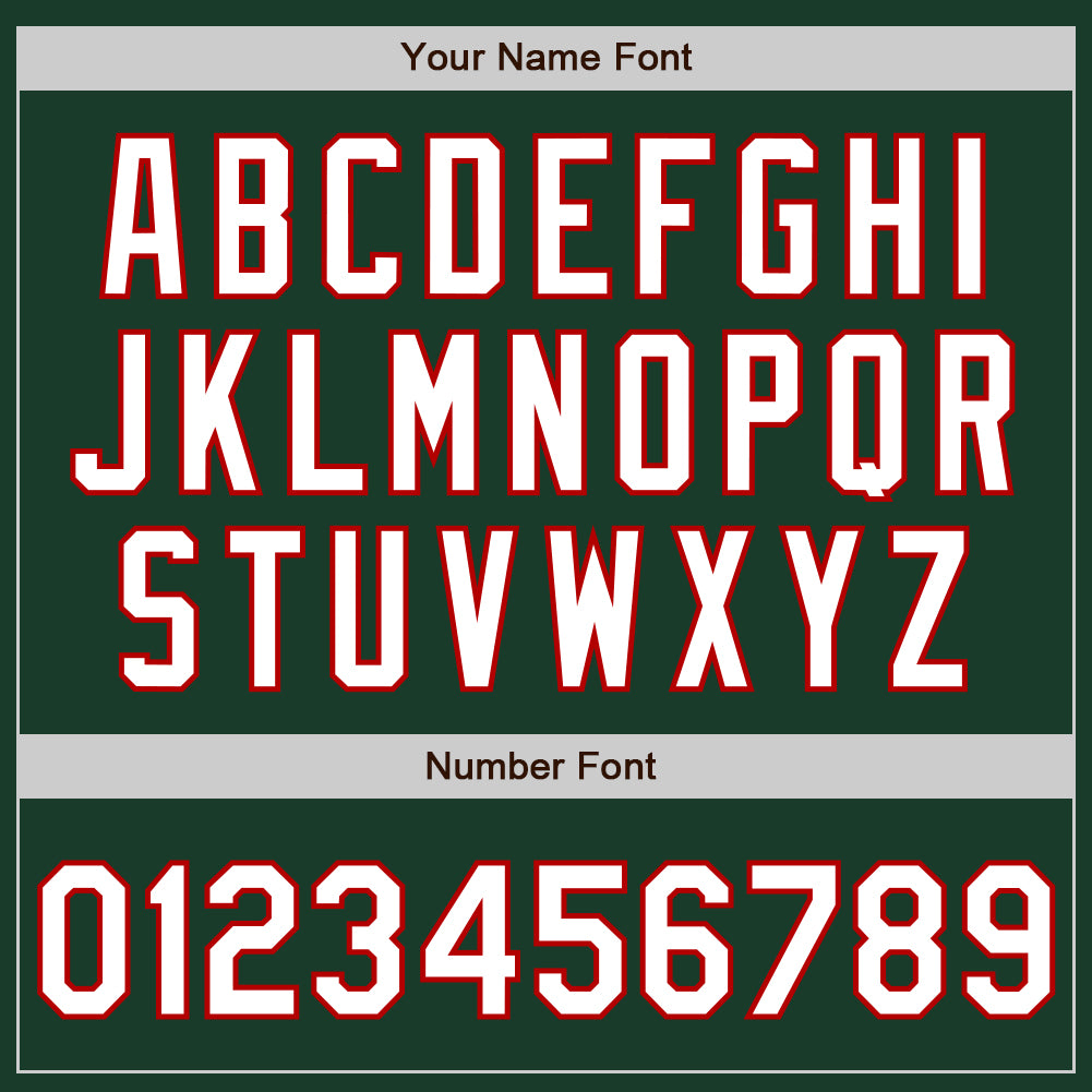 Custom Green White-Red Two-Button Unisex Softball Jersey