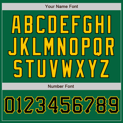 Custom Kelly Green Black-Yellow Two-Button Unisex Softball Jersey