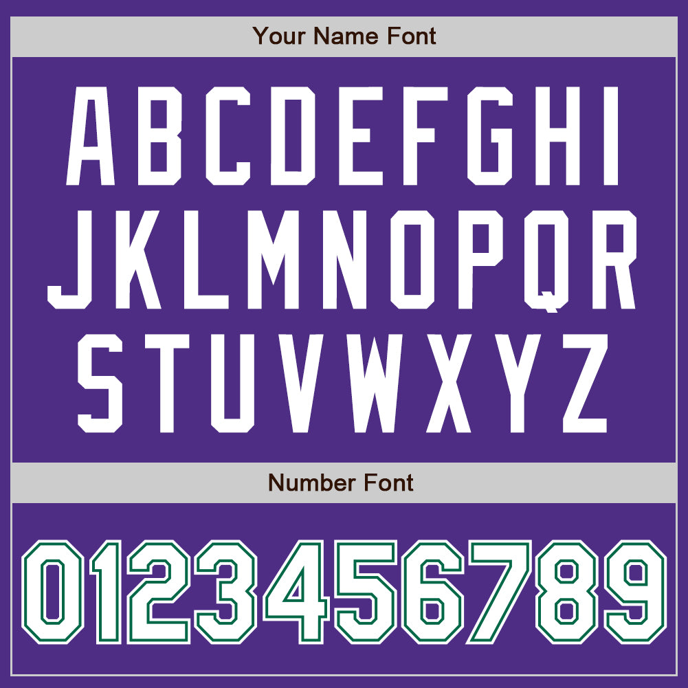 Custom Purple White-Kelly Green Two-Button Unisex Softball Jersey