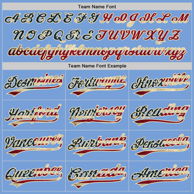 Custom Light Blue Vintage USA Flag-City Cream Two-Button Unisex Softball Jersey