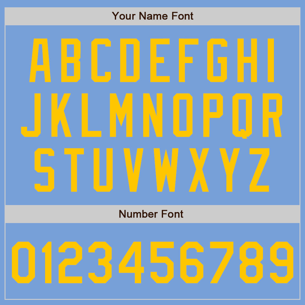 Custom Light Blue Yellow Two-Button Unisex Softball Jersey