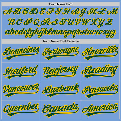 Custom Light Blue Green-Yellow Two-Button Unisex Softball Jersey