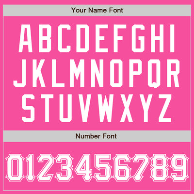 Custom Pink White Two-Button Unisex Softball Jersey