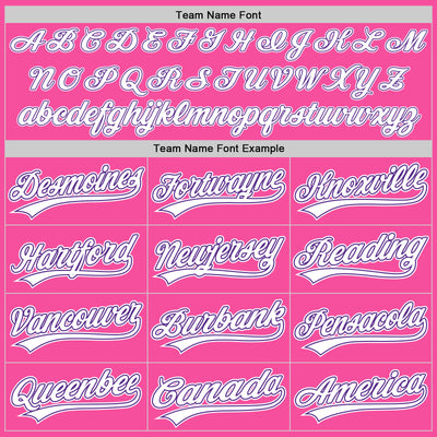 Custom Pink White-Purple Two-Button Unisex Softball Jersey