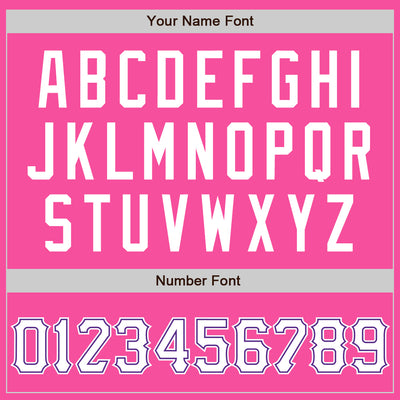 Custom Pink White-Purple Two-Button Unisex Softball Jersey