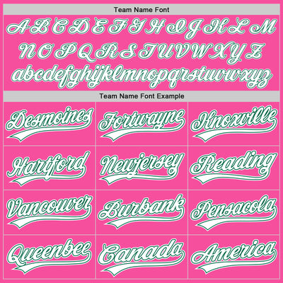 Custom Pink White-Kelly Green Two-Button Unisex Softball Jersey