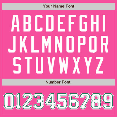 Custom Pink White-Kelly Green Two-Button Unisex Softball Jersey