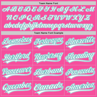 Custom Pink White-Teal Two-Button Unisex Softball Jersey