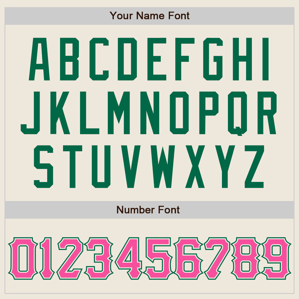 Custom Cream Pink-Kelly Green Two-Button Unisex Softball Jersey