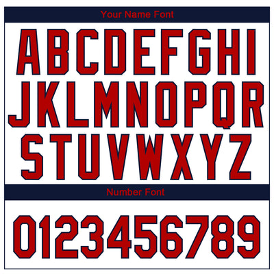 Custom White Red-Navy 3D American Flag Fashion Two-Button Unisex Softball Jersey