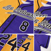 Custom Purple Black-Yellow Authentic Split Fashion Baseball Jersey