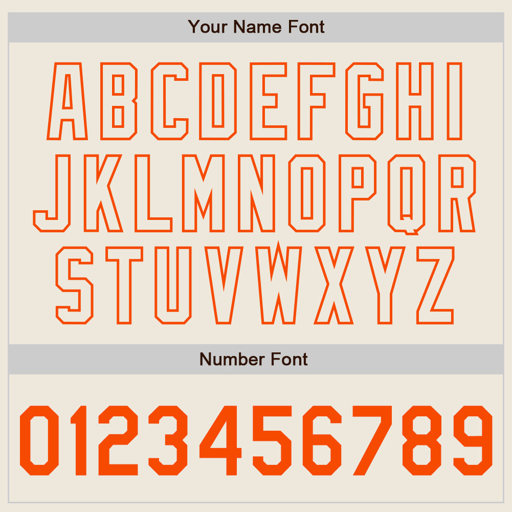 Custom Black Cream-Orange Authentic Split Fashion Baseball Jersey