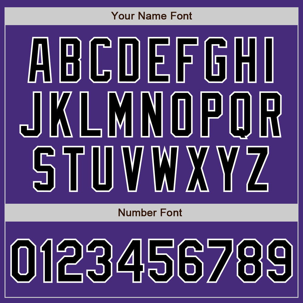 Custom Purple Black-Yellow Authentic Split Fashion Baseball Jersey