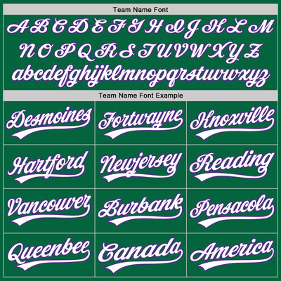 Custom Kelly Green Purple-Yellow Authentic Split Fashion Baseball Jersey