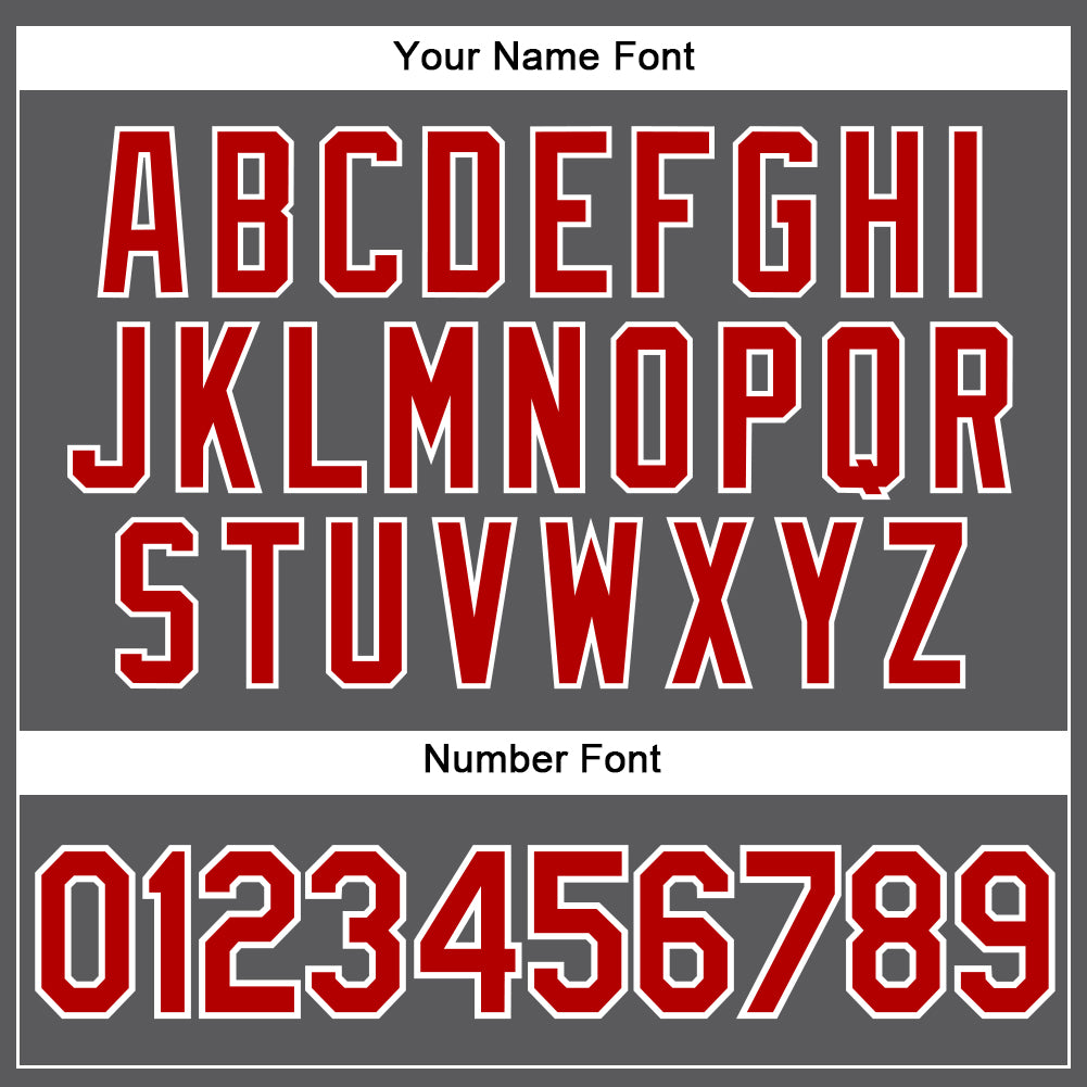 Custom Steel Gray Red-White Authentic Baseball Jersey