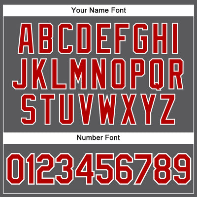 Custom Steel Gray Red-White Authentic Baseball Jersey