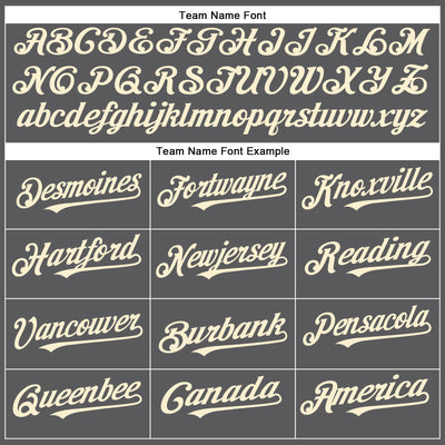 Custom Steel Gray Cream Authentic Baseball Jersey