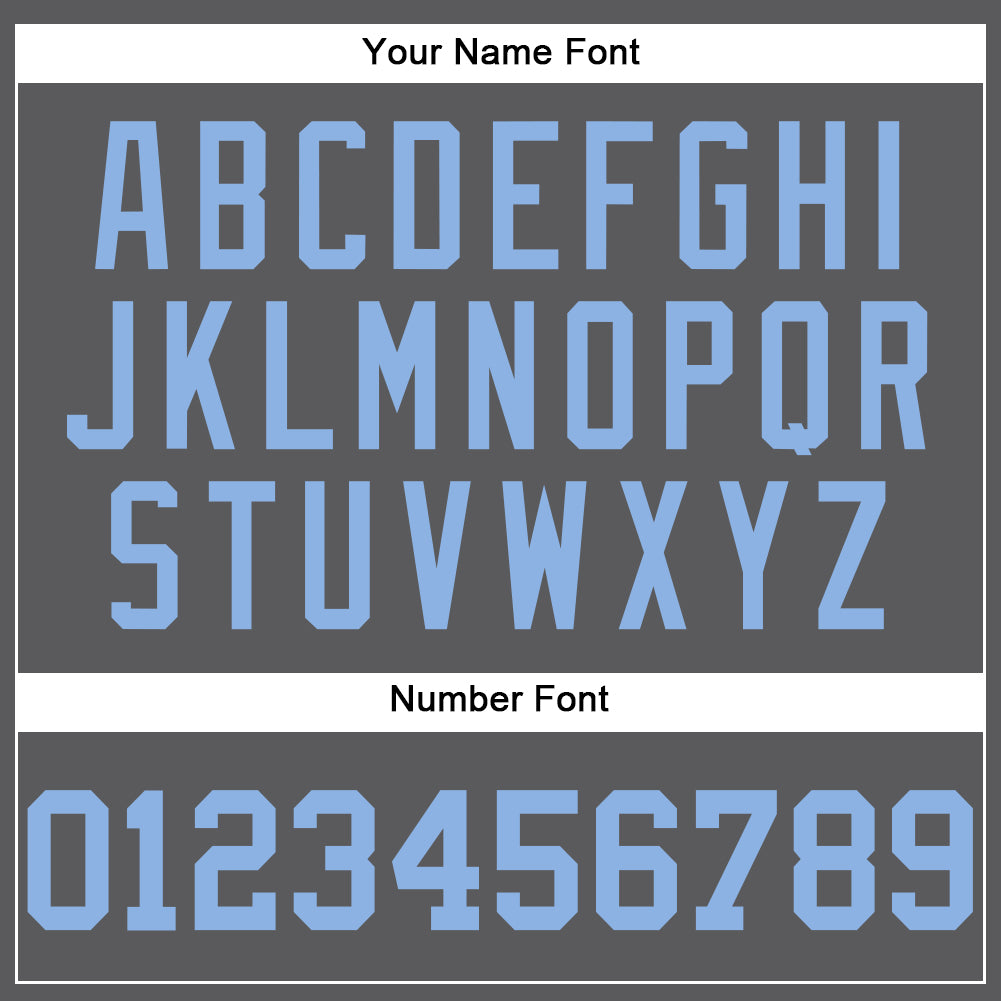 Custom Steel Gray Light Blue Authentic Baseball Jersey