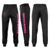 Custom Black Pink Fleece Jogger Sweatpants