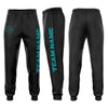 Custom Black Aqua Fleece Jogger Sweatpants